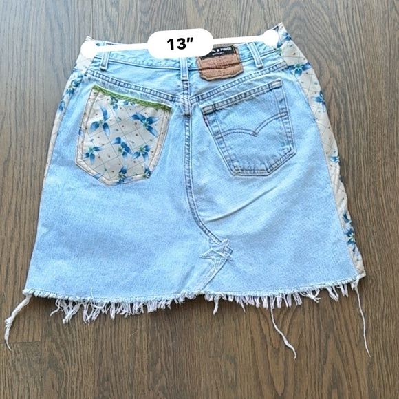 Cheryl Fudge Nantucket Vintage Levi’s skirt size 8 / large / 27 boho H - Picture 6 of 9
